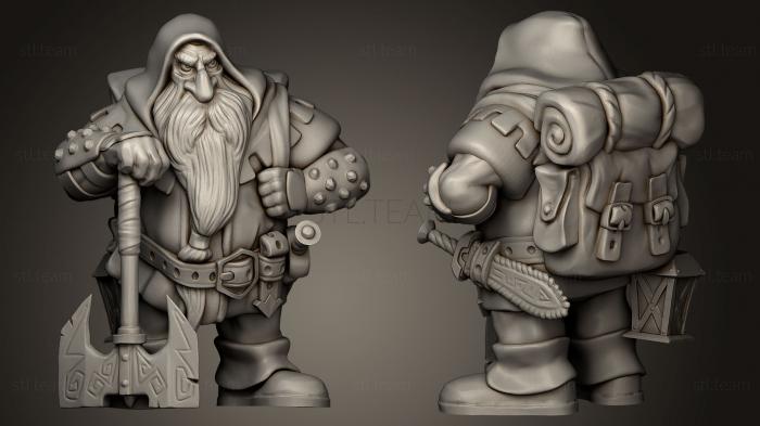 3D model Dwarf Adventurer (STL)